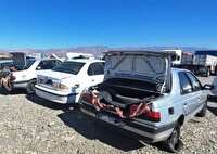 زمین گیر شدن خودروهای سوختی در قاینات