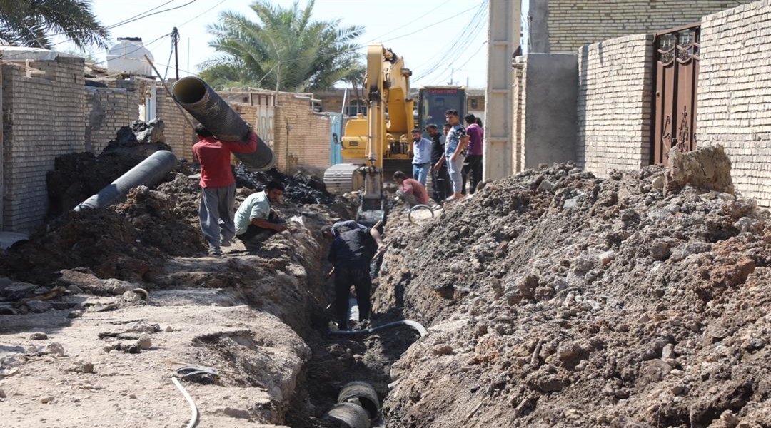 ساماندهی فاضلاب خانگی در کوی سیاحی اهواز