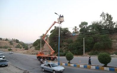 روشنایی ۲ خیابان پر جمعیت شهر مسجدسلیمان