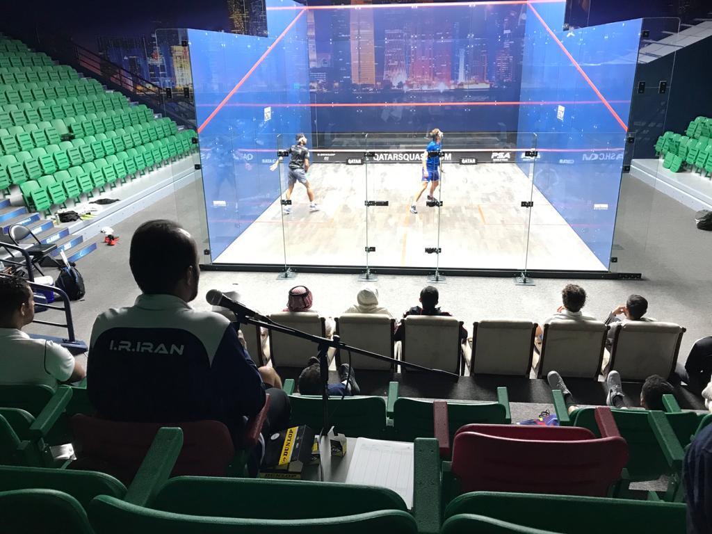 قضاوت مختاری در مسابقات انجمن اسکواش بازان حرفه‌ای جهان