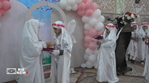 جشن تکلیف  ۳۶۰ دختر پایه سوم دبستان شهرستان نطنز