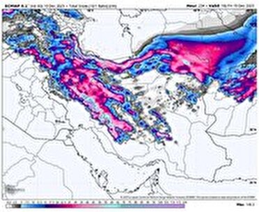 تضعیف شدت سامانه بارشی از فردا پنجشنبه در آذربایجان‌غربی
