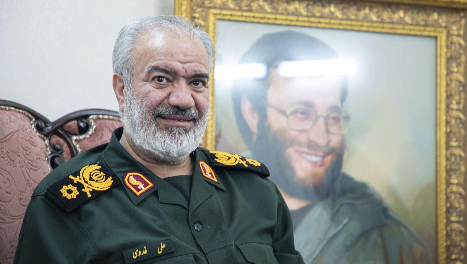 دیدار سردار فدوی با خانواده شهید بروجردی