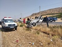 واژگونی خودروی در جاده سپیدان - شیراز با سه مصدوم