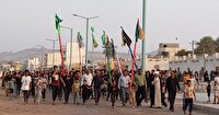 مراسم علم گردانی درجزیره هرمز
