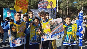 خروش دانش آموزان خراسان جنوبی علیه استکبار